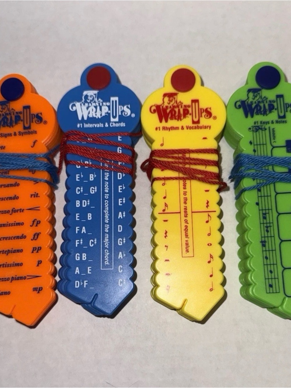 Wrap-Ups Music Education String Cards Set of 4, Music Note Learning Toy